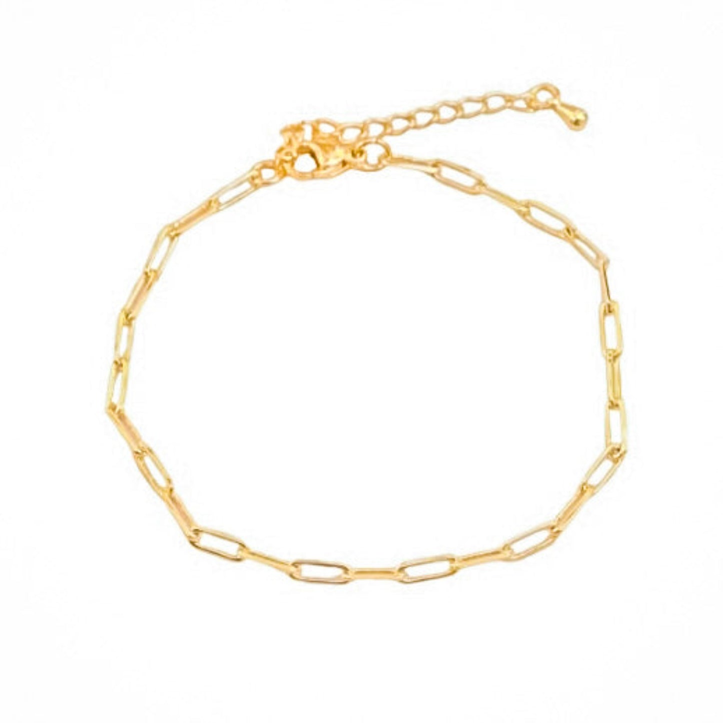 Pulsera eslabones en plata 925/950 enchapada en oro de 18k