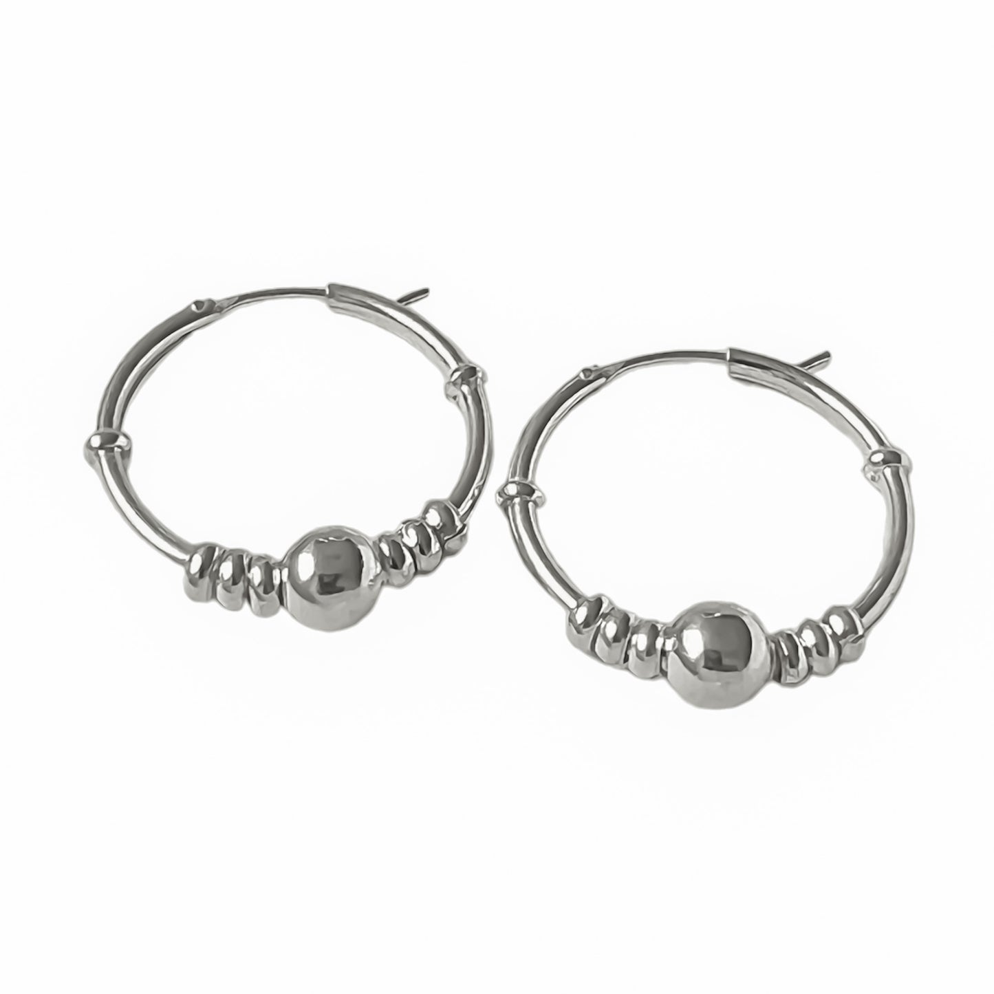 Argollas 6 shakiras en plata 925/950