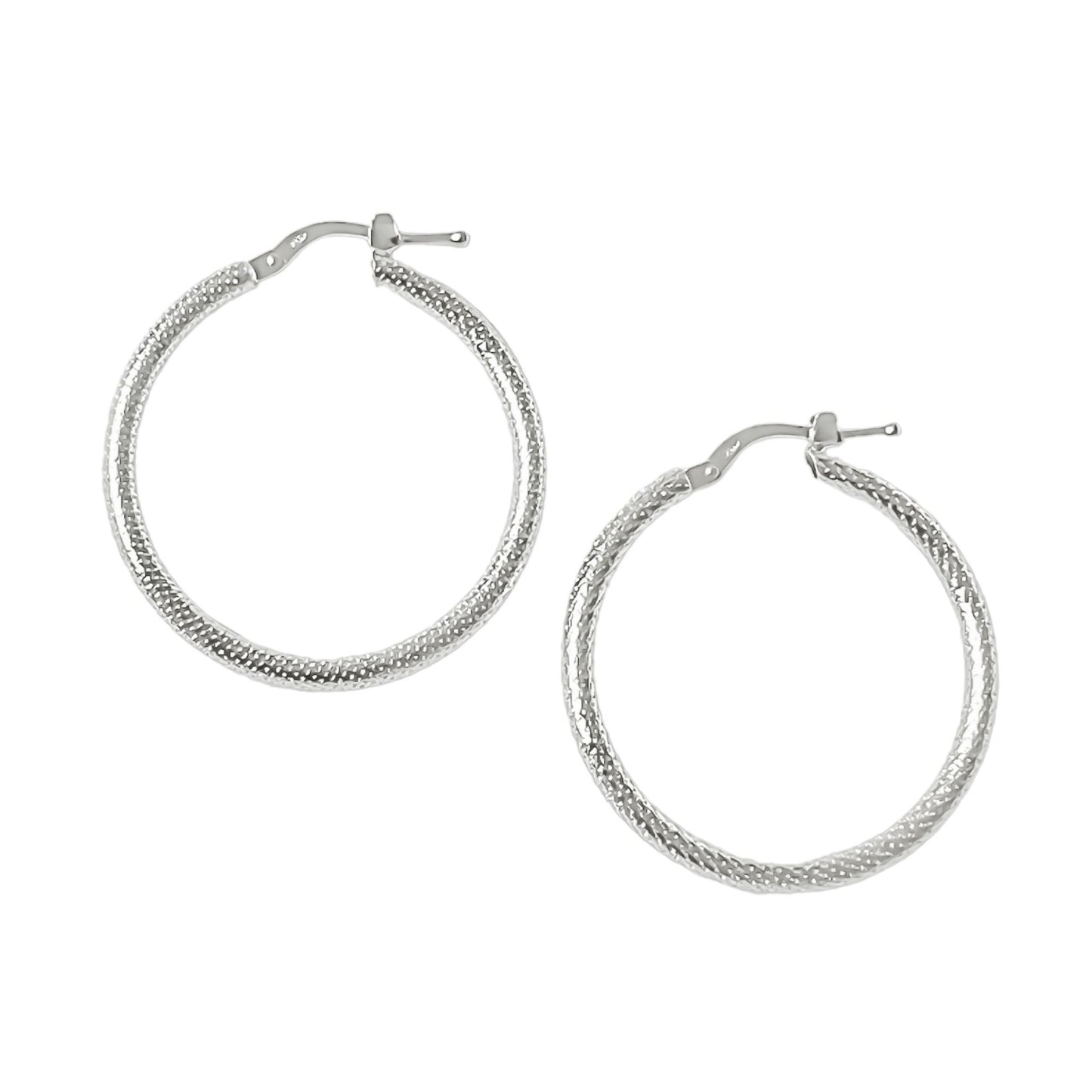 Argollas con relieve en plata 925/950