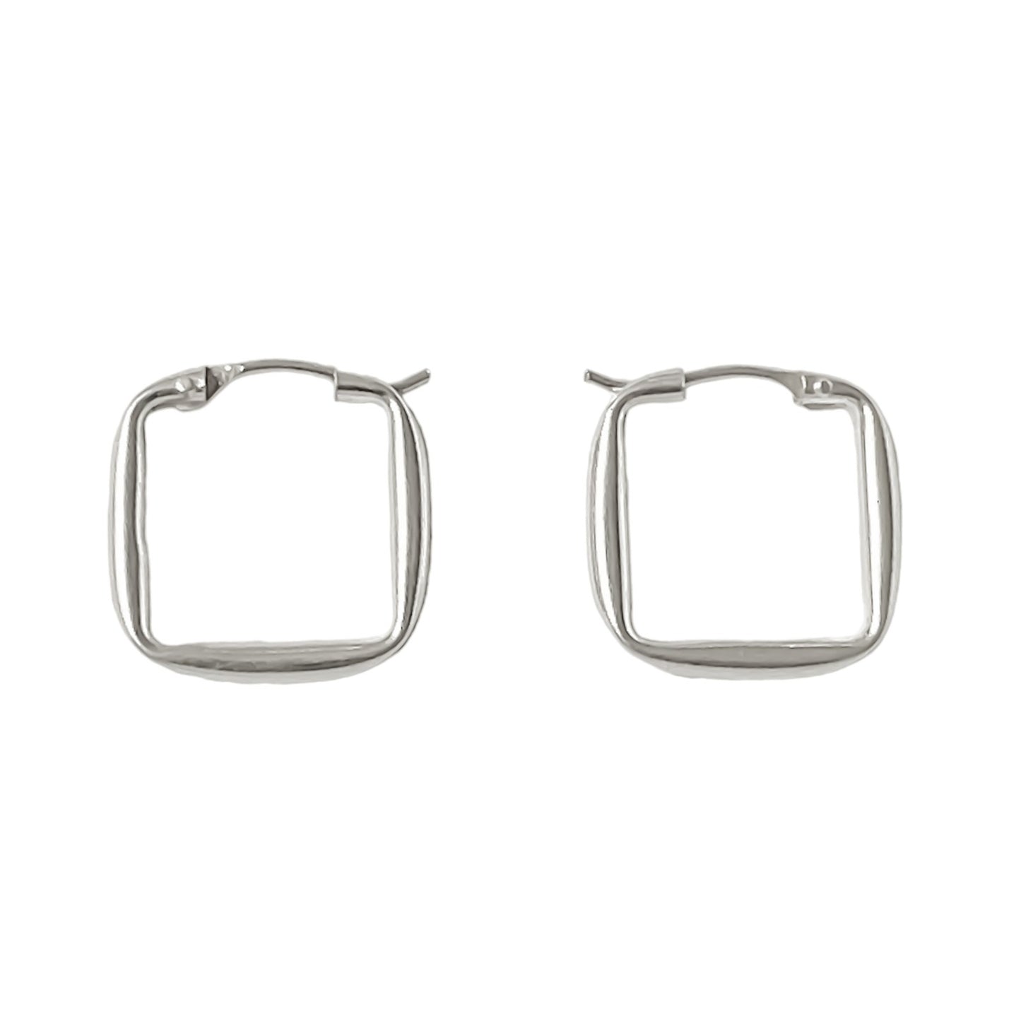 Aretes cuadrados en plata 925/950
