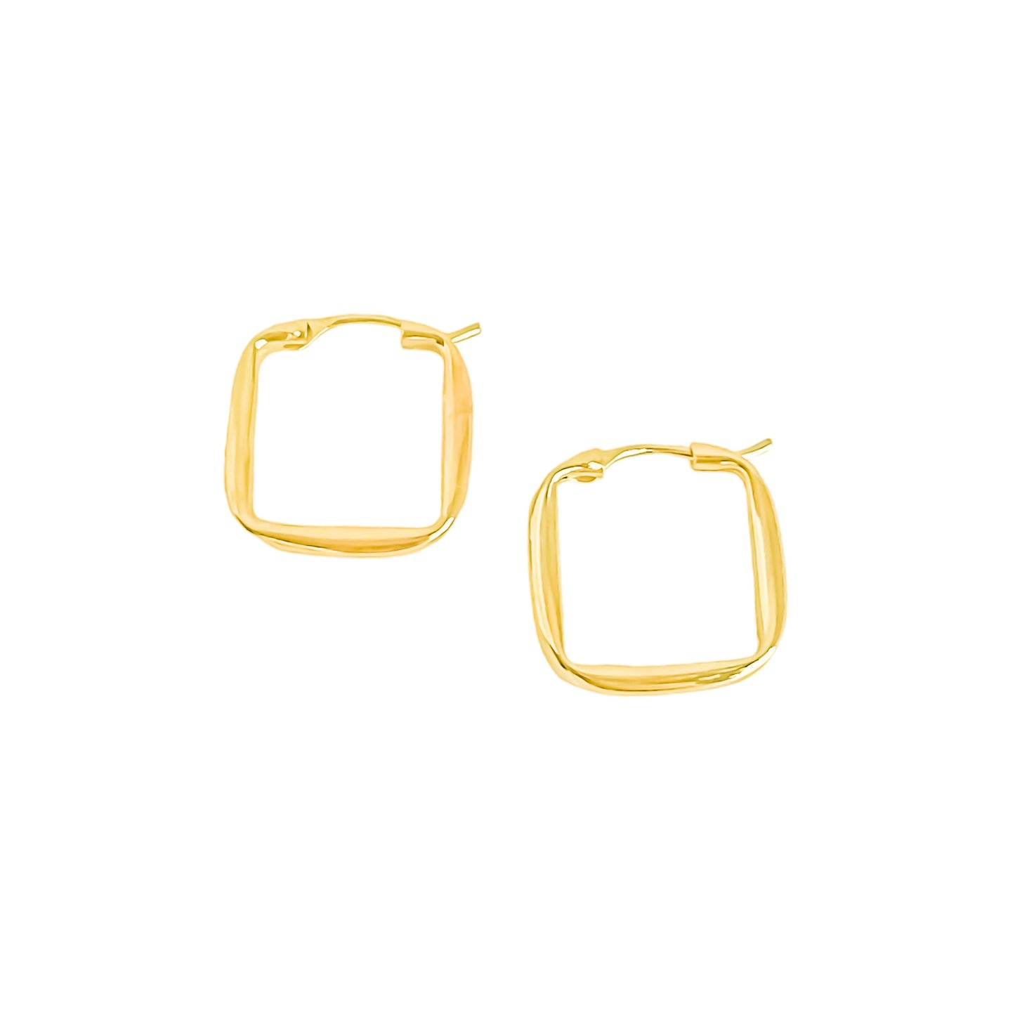 Aretes cuadrados en plata 925/950
