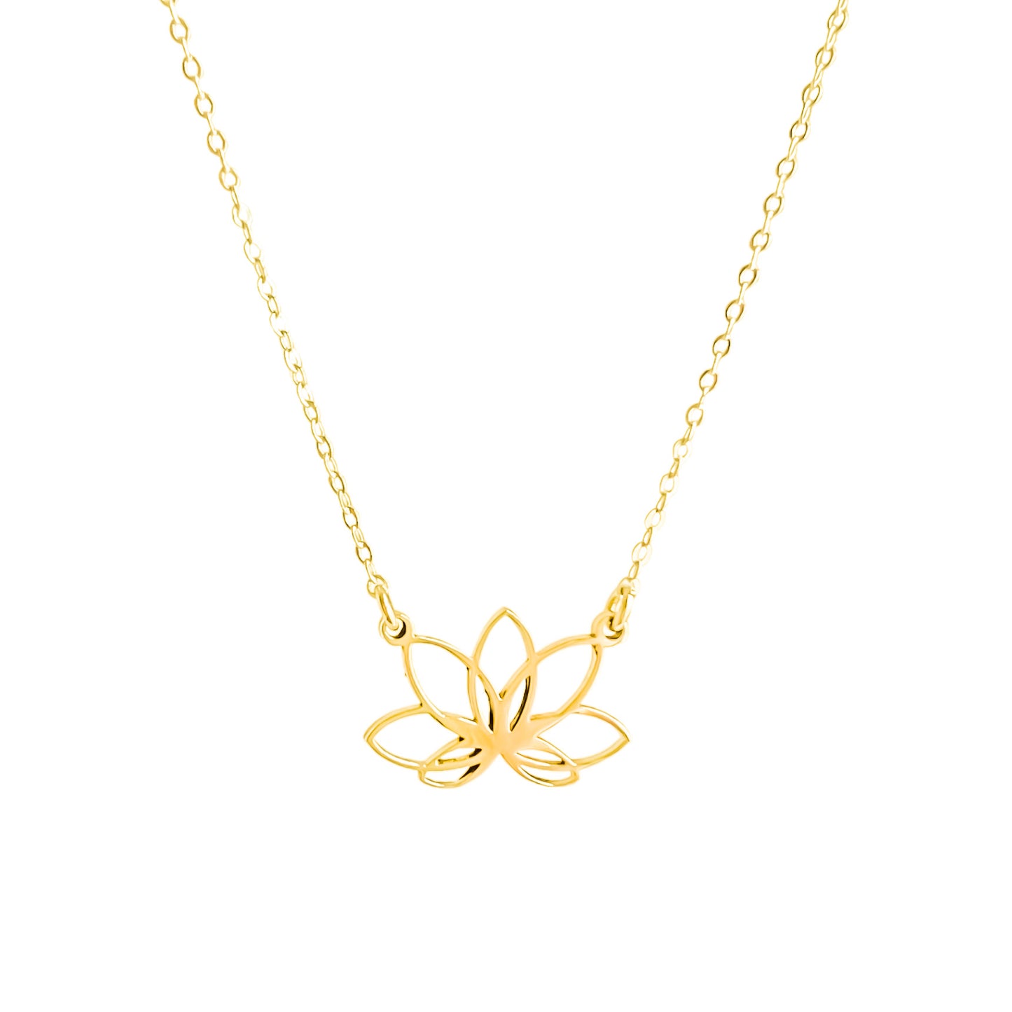 Collar flor de loto en oro de 18k