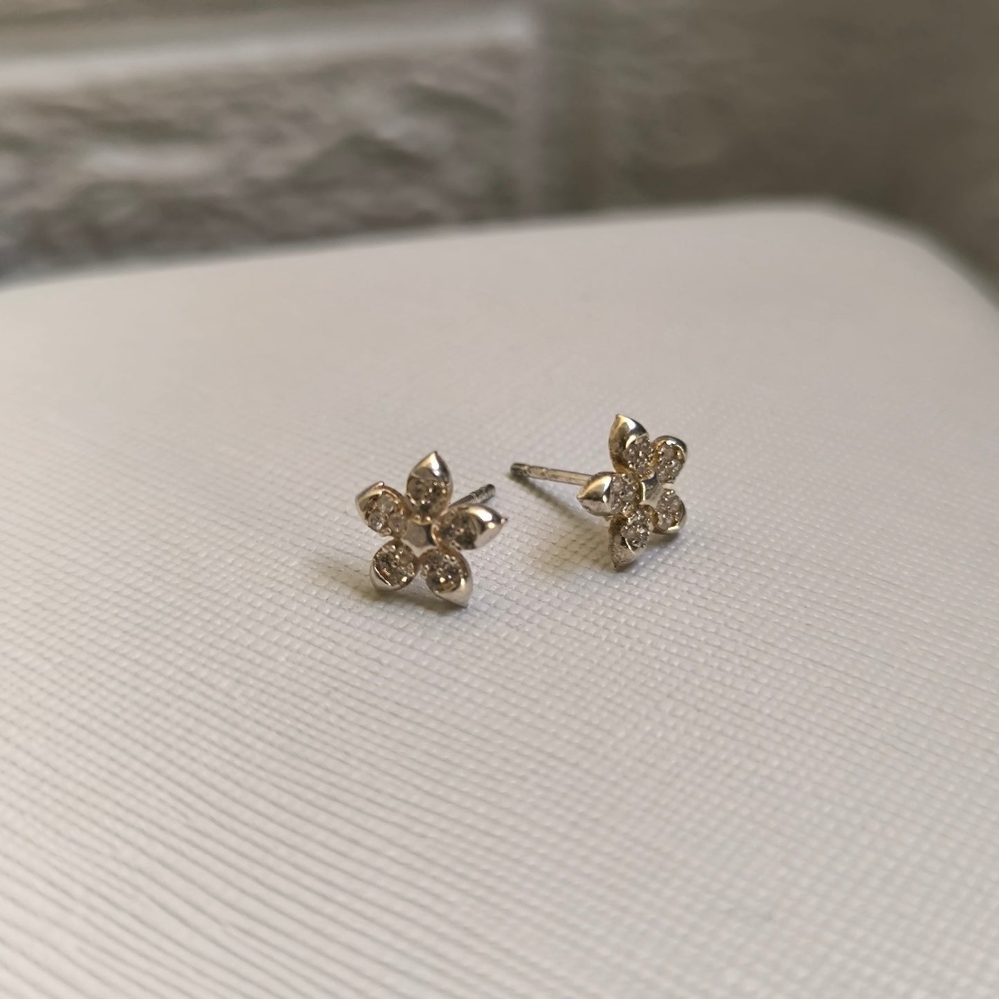 Aretes flores en plata 925/950