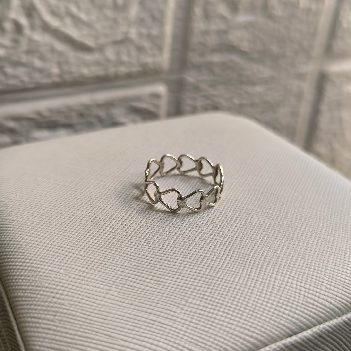 Anillo corazones en plata 925/950
