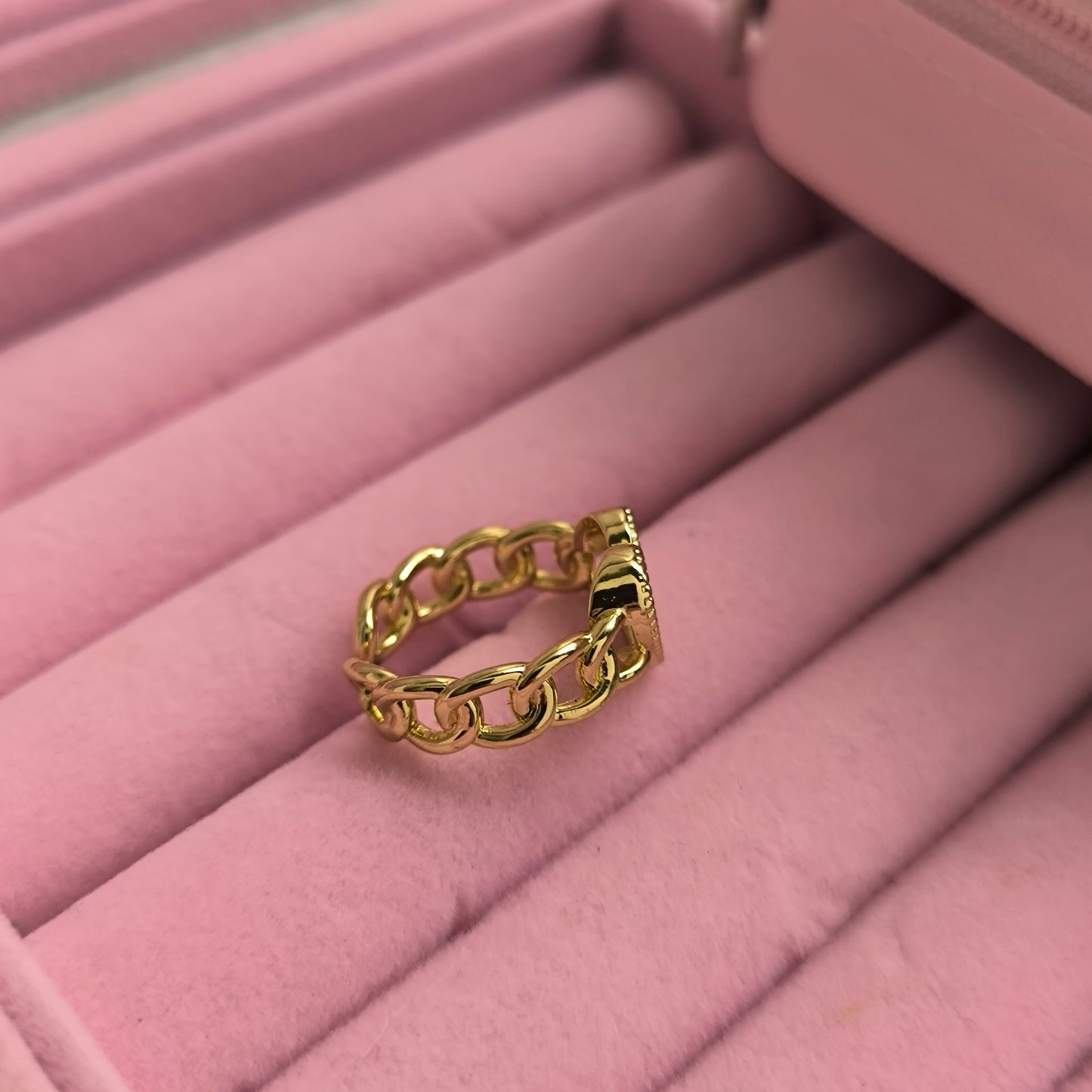 Anillo corazón brillante en acero inoxidable