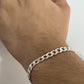 Pulsera lomo de corvina 4mm en plata 925/950