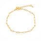 Pulsera eslabones en plata 925/950 enchapada en oro de 18k