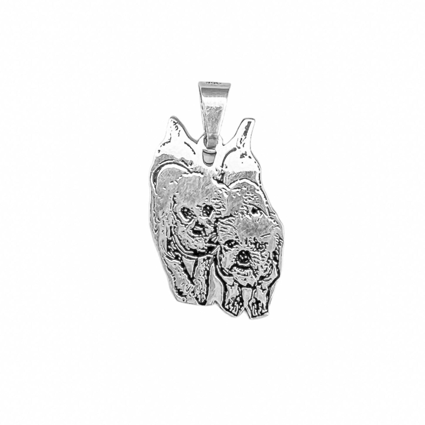 Dije personalizado con forma de plata 925/950