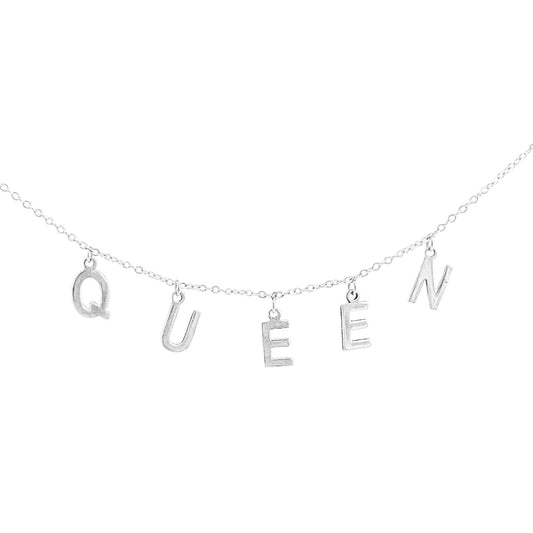 Collar letras separadas personalizado en plata 925/950
