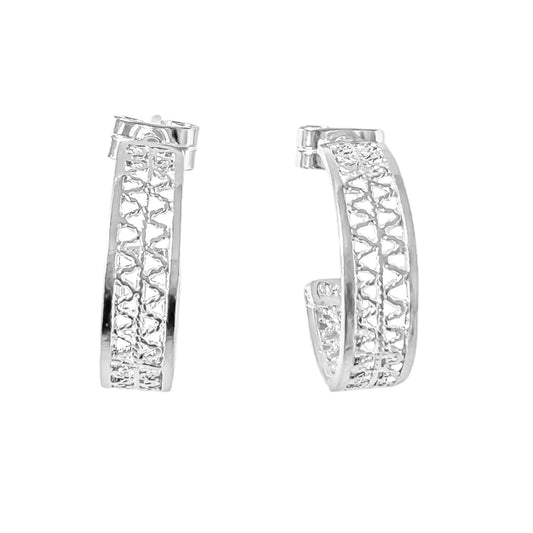 Argollas doble en plata 925/950