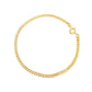 Pulsera pancer 3mm en plata 925/950 enchapada en oro de 18k