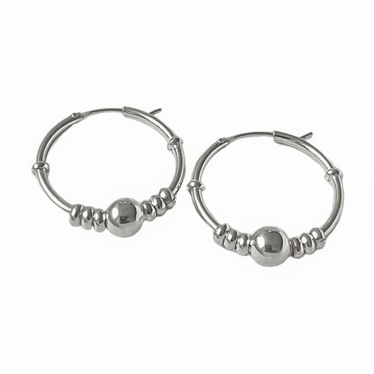 Argollas 6 shakiras en plata 925/950