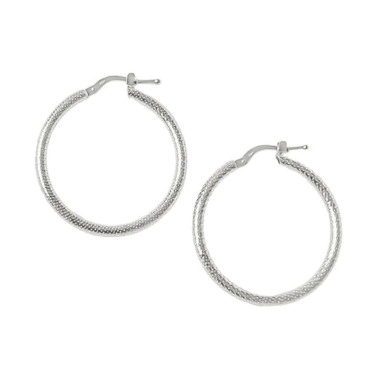 Argollas con relieve en plata 925/950