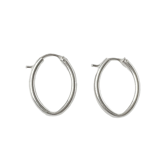 Argollas oval en plata 925/950