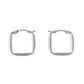 Aretes cuadrados en plata 925/950