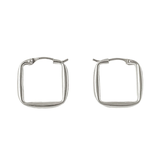 Aretes cuadrados en plata 925/950