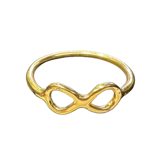 Anillo minimalista infinito en plata 925/950 enchapado en oro de 18k
