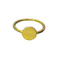 Anillo minimalista circular en plata 925/950 enchapado en oro de 18k