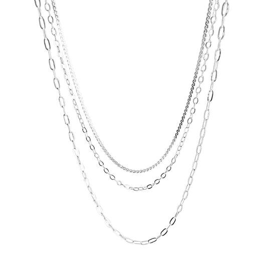 Cadena triple en plata 925/950