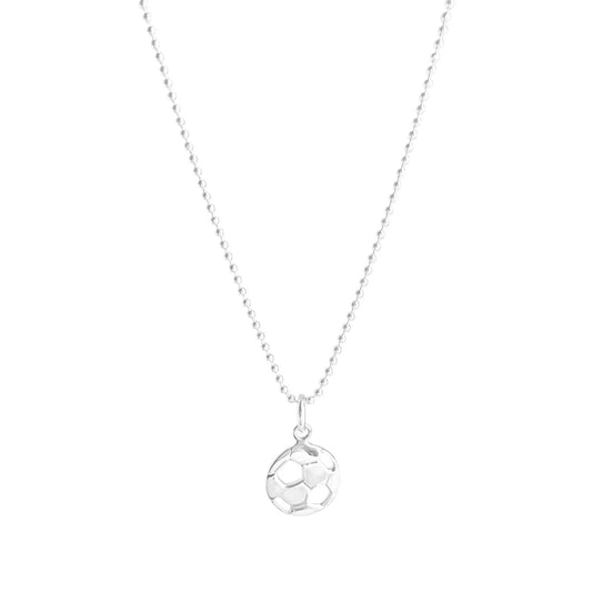 Collar pelota de fútbol en plata 925/950
