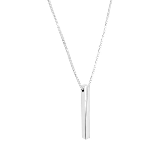 Collar barra vertical en plata 925/950