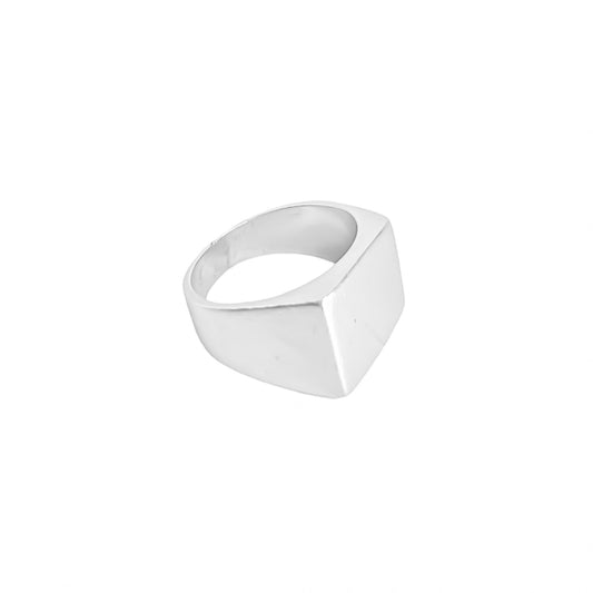 Anillo cuadrado exclusivo en plata 925/950