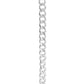 Pulsera lomo de corvina 4mm en plata 925/950