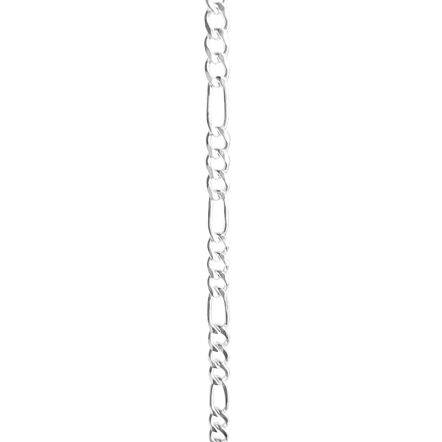 Pulsera fígaro 4mm en plata 925/950