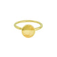 Anillo minimalista circular en plata 925/950 enchapado en oro de 18k