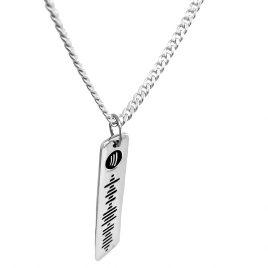 Collar QR música Spotify en plata 925/950