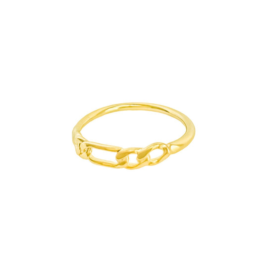 Anillo diseño Cartier en plata 925/950 enchapado en oro de 18k