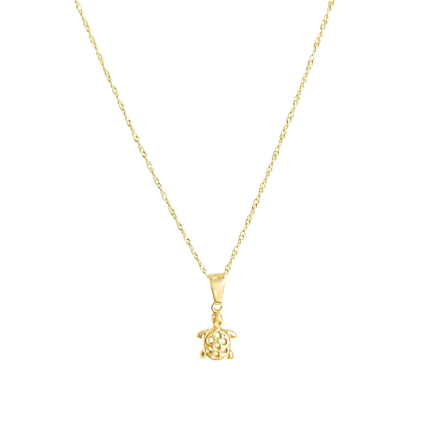 Collar tortuguita de Plata 925/950 enchapado en oro 18k