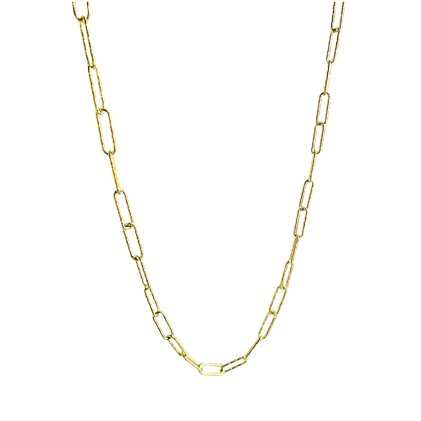 Collar eslabones y trébol en plata 925/950