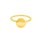 Anillo minimalista circular en plata 925/950 enchapado en oro de 18k