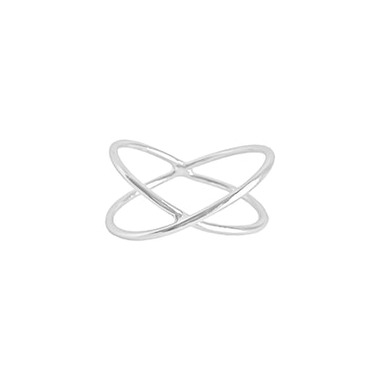Anillo átomo en plata 925/950 enchapado en oro de 18k