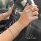 Pulsera pancer 3mm en plata 925/950 enchapada en oro de 18k