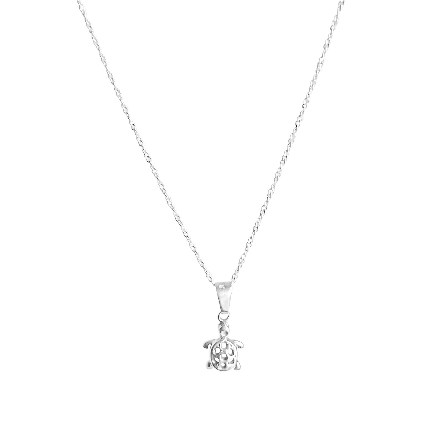 Collar tortuguita de Plata 925/950 enchapado en oro 18k