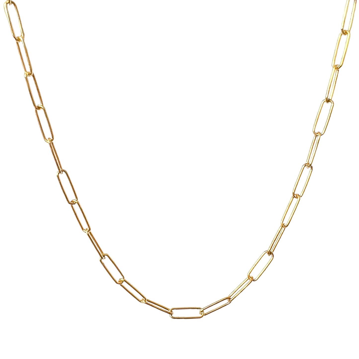 Collar eslabones y trébol en plata 925/950