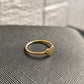 Anillo de corazón plano en oro de 18k