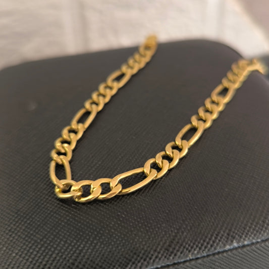 Pulsera fígaro en oro de 18k