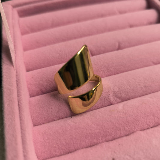 Anillo drama en acero inoxidable