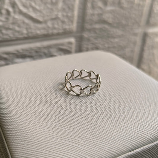 Anillo corazones en plata 925/950