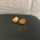 Aretes corazón en oro de 18k