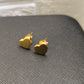 Aretes corazón en oro de 18k
