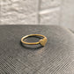 Anillo de corazón plano en oro de 18k