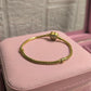 Pulsera corazón doble en acero inoxidable