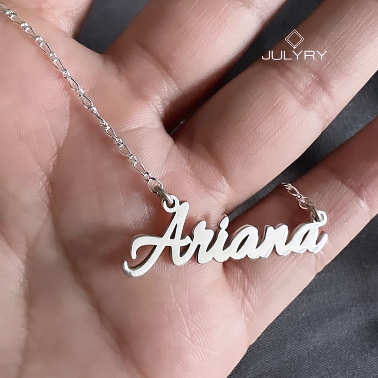 Collar nombre personalizado en plata 925/950